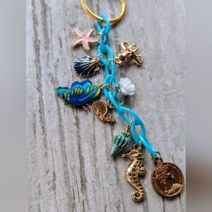 Beach Inspired Purse Charm Keychain